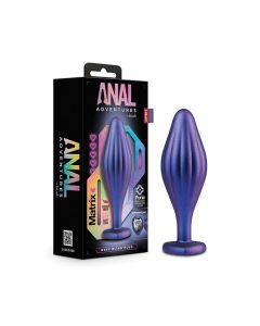 Blush Anal Adventures Matrix Wavy Bling Plug - Sapphire