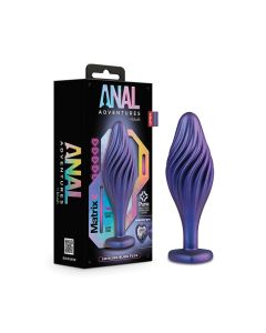 Blush Anal Adventures Matrix Swirling Bling Plug - Sapphire