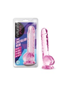 Blush Naturally Yours 8" Crystalline Dildo - Rose