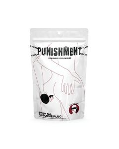 Punishment Bunny Tail Butt Plug - Black