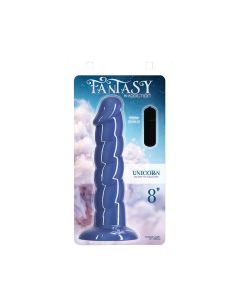 Fantasy Addiction 8" Unicorn Dildo - Blue