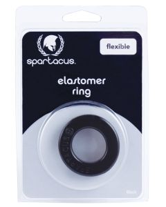 Spartacus Elastomer Cock Ring - Metro Black