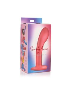 Curve Toys Simply Sweet 7" G Spot Silicone Dildo - Pink