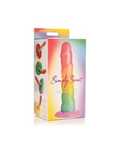 Curve Toys Simply Sweet 6.5" Swirl Rainbow Dildo
