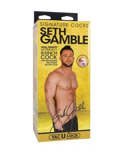 Signature Cocks ULTRASKYN 8" Cock w/Removable Vac-U-Lock Suction Cup - Seth Gamble