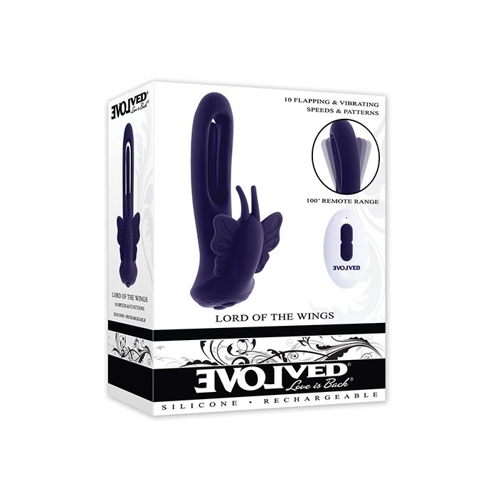Evolved Lord of the Wings Flapping & Vibrating Stimulator - Purple