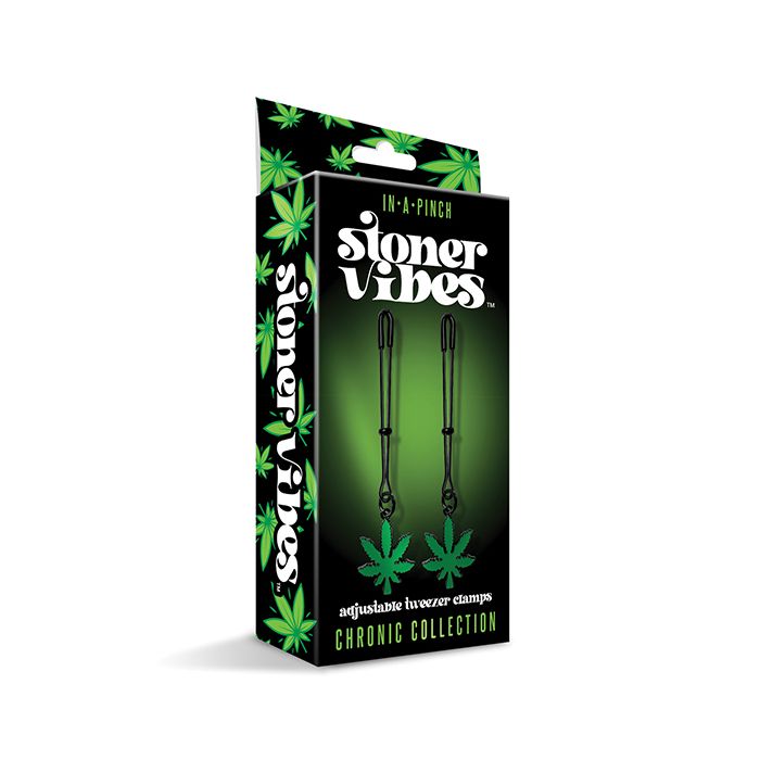 Stoner Vibes Glow In the Dark Adjustable Tweezer Nipple Clamps