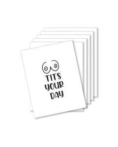 Tits Your Day Naughty Greeting Card - Pack Of 6