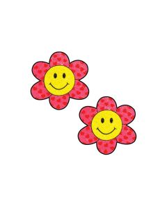 Neva Nude Smiley Flower Power Glitter Pasties - Pink/Yellow O/S