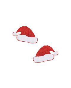 Neva Nude Freaking Awesome Glitter Santa Hat Pasties - Red O/S