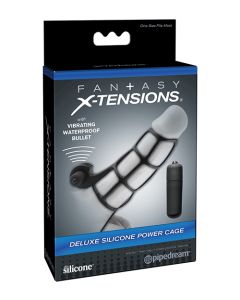 Fantasy X-tensions Deluxe Silicone Power Cage - Black