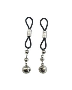 Bijoux de Nip Nipple Halos w/Silver Bells - Black