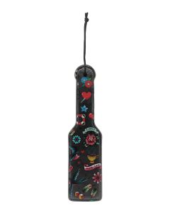 Shots Ouch Old School Tattoo Style Printed Paddle