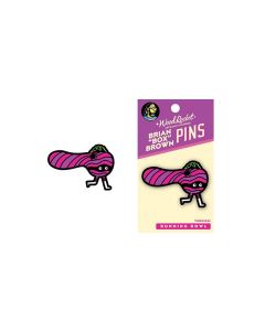 Wood Rocket Box Brown: Running Bowl Enamel Pin