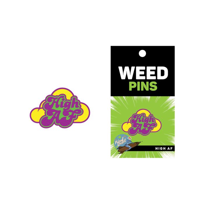 Wood Rocket Weed High AF Pin - Multi Color