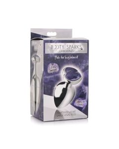 Booty Sparks Gemstones Amethyst Heart Anal Plug - Large