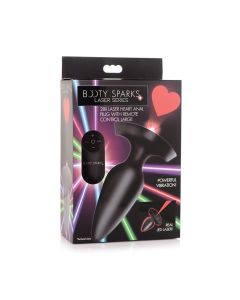 Booty Sparks Laser Heart Anal Plug w/Remote - Large