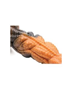 Creature Cocks Ravager Rippled Tentacle Silicone Dildo  - Orange/Black