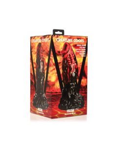 Creature Cocks Vulcan Silicone Dildo - Black/Red