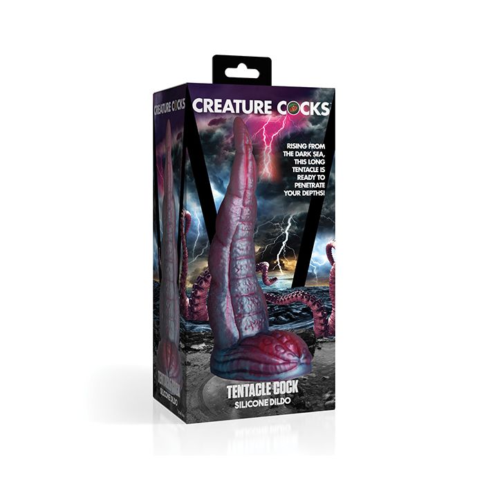 Creature Cocks Tentacle Cock Silicone Dildo - Red/Blue